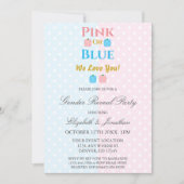 Invitation Rose Ou Bleu, On T'Aime ! Révélation de genre (Devant)