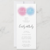 Invitation Rose ou bleu Sexe Révéler Fumée Bombe Balloon Pop (Devant)