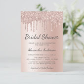 Invitation Rose pâle - Fête des mariées or Rose (Debout devant)