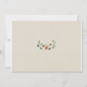 Invitation Rose Pâle & Feuille d'Eucalyptus Coeur Rustique Fa (Dos)