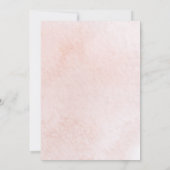 Invitation Rose Pâle Or Fleurs Mariage Shower (Dos)
