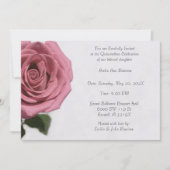 Invitation Rose pâle Quinceañera (Devant)