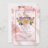 Invitation Rose Pâle Rose Avec Accents Violets (Devant)