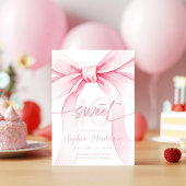 Invitation Rose Pâle Ruban Douce 16