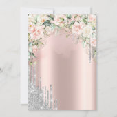 Invitation Rose Parties scintillant d'argent Rose Gold 35e a (Dos)