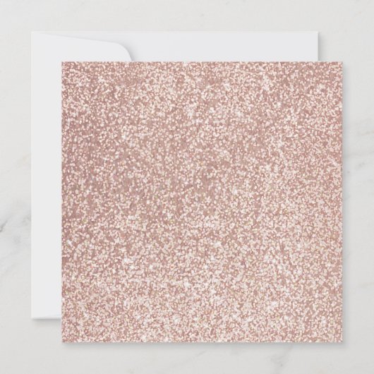 Invitation Rose Parties scintillant d'or Premier Carré de com (Dos)