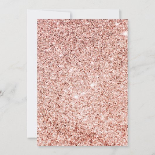 Invitation Rose Parties scintillant or acier gris marbre Mari (Dos)