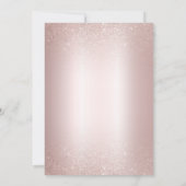 Invitation Rose Parties scintillant or Blush Ombre Fête des m (Dos)