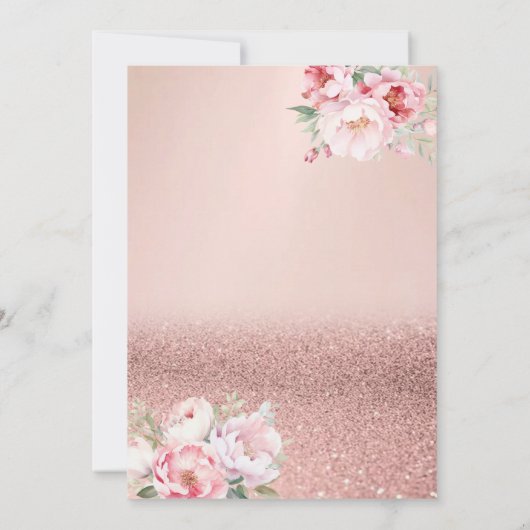 Invitation Rose Parties scintillant or Bokeh, Baby shower de  (Dos)