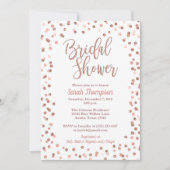 Invitation rose Parties scintillant or Confetti Fê (Devant)