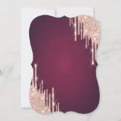 Invitation Rose Parties scintillant or Drives Bourgogne Quinc (Dos)