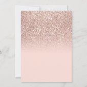 Invitation Rose Parties scintillant or Élégante Fête des mari (Dos)