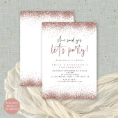 Invitation Rose Parties scintillant Or Elle A Dit Oui Partie 