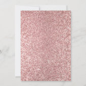 Invitation Rose Parties scintillant or Floral Chalkboard Brun (Dos)