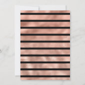 Invitation Rose Parties scintillant or papillon moderne Quinc (Dos)