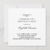 Invitation Rose Parties scintillant or perches 50e anniversai (Dos)