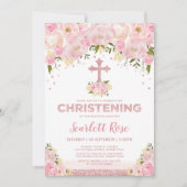 Invitation Rose Parties scintillant or rose flush Christine (Devant)