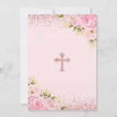 Invitation Rose Parties scintillant or rose flush Christine (Dos)