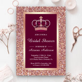 Invitation Rose Parties scintillant or rose princesse Fête de