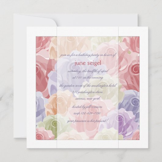 Invitation Rose Pastel (Devant)