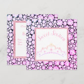 INVITATION ROSE PASTEL DIAMOND PRINCESS TIARA SIXTEEN (Devant / Derrière)