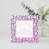 INVITATION ROSE PASTEL DIAMOND PRINCESS TIARA SIXTEEN (Debout devant)