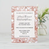 Invitation Rose Pearl Mariage Floral or (Debout devant)