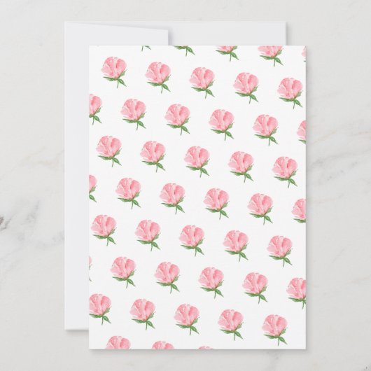 Invitation Rose Peonies Espagnol Confirmation (Dos)