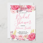 Invitation rose Peony Floral (Devant)