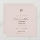 invitation rose personnalisée (Devant / Derrière)