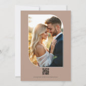 Invitation Rose Pétale, Latte Mocha & Perle d'Ivoire Mariage (Dos)