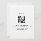 Invitation Rose photo or floral QR RSVP mariage de luxe (Dos)