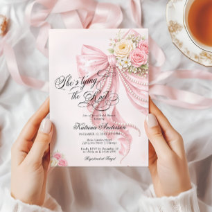 Invitation Rose Pink Elle Se Marie à l'Enterrement de Vie de
