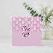 Invitation Rose Pink Mariage damassé (Debout devant)