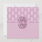 Invitation Rose Pink Mariage damassé (Devant)
