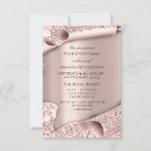 Invitation Rose PINK Poudre Pastel Pailletée Rose PINK (Devant)
