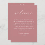 Invitation Rose Pink Wedding Timeline | Spring Itinerary (Devant / Derrière)