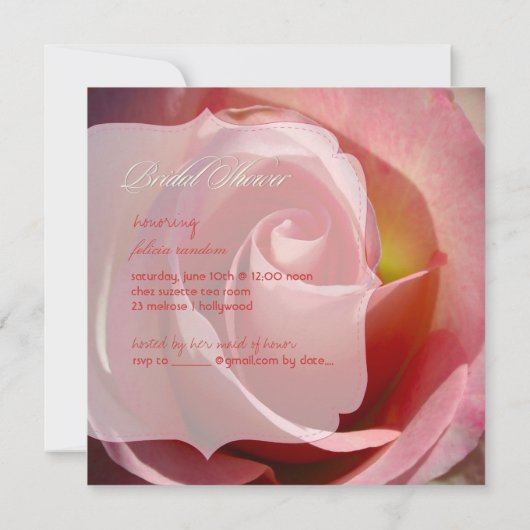 Invitation Rose PixDezines, rose (Dos)