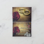 Invitation Rose pliée Golding (Intérieur)