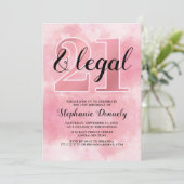 Invitation rose pour 21 ans révolus (Debout devant)