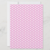 Invitation Rose pour Baby Shower Teddy qui connaît (Dos)