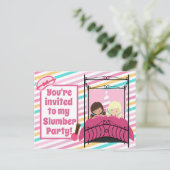 Invitation rose pour l'anniversaire d'une soirée p (Debout devant)