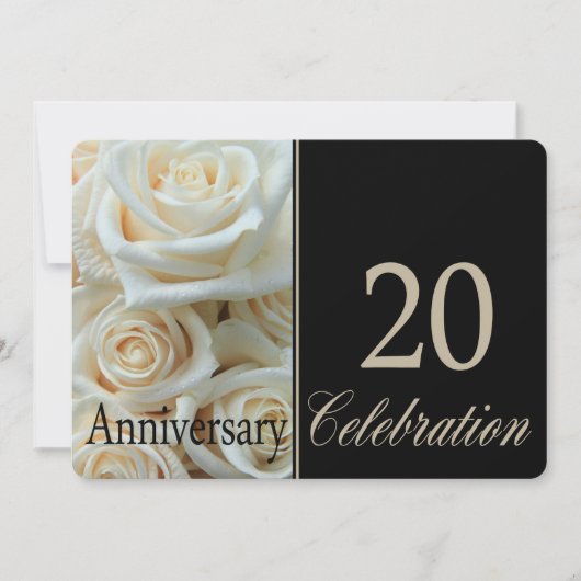 Invitation rose pour le 20e anniversaire (Devant)