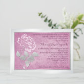 Invitation Rose pour le 25e Anniversaire (Debout devant)