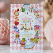Invitation rose pour le 3ème anniversaire d'Alice 
