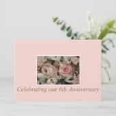 Invitation rose pour le 6ème anniversaire (Debout devant)