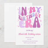 Invitation rose pour mon anniversaire à l'ère de l (Devant / Derrière)