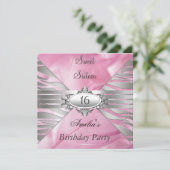 Invitation rose pour Sweet 16 (Debout devant)