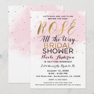Invitation Rosé pour Toujours FETE DE FUTURE MARIEE Vin Rose