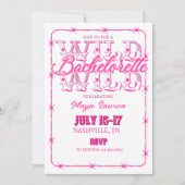 Invitation rose pour un week-end d'enterrement de (Devant)
